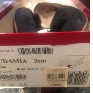 Ferragamo black suede shoes